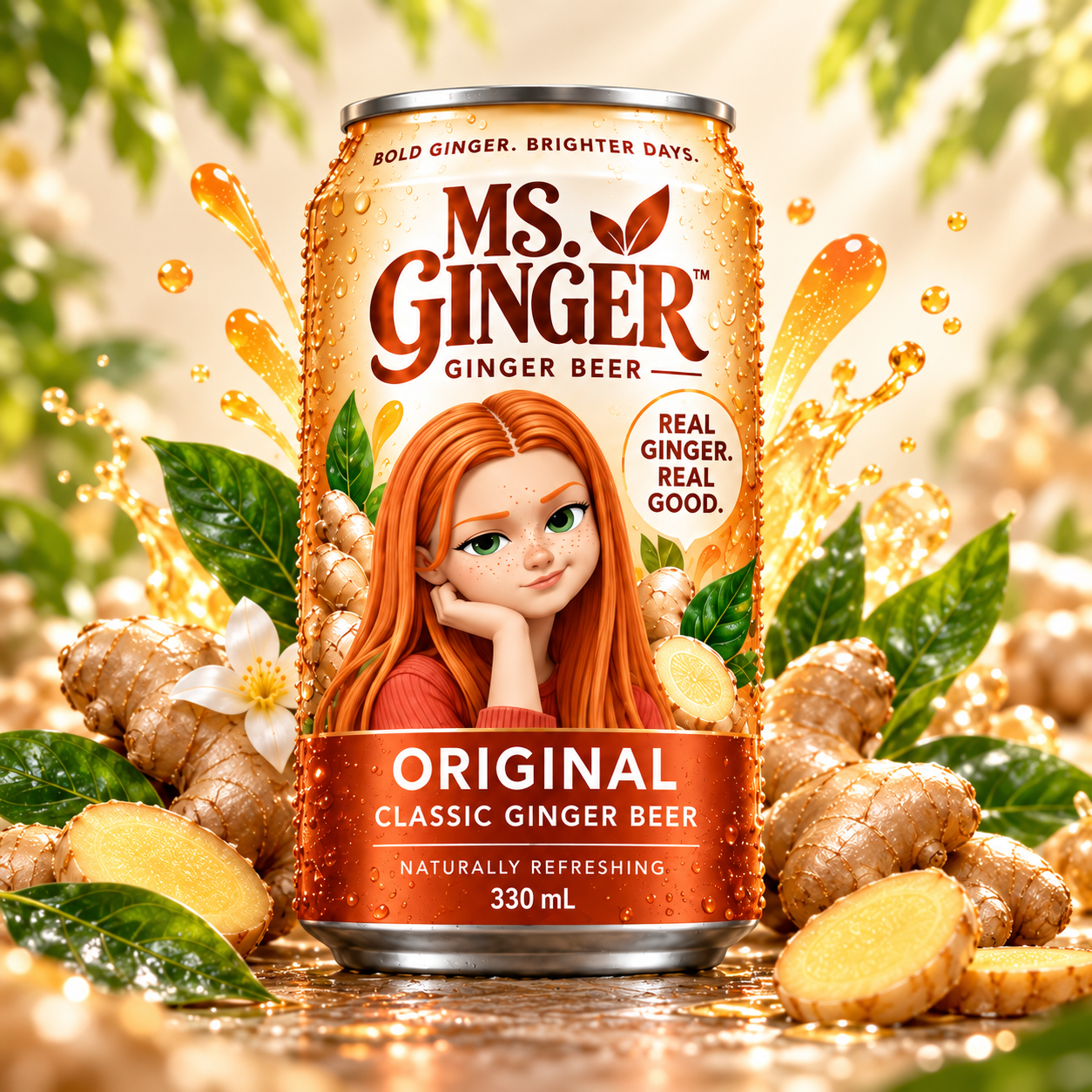 Original Ms. Ginger ginger beer can
